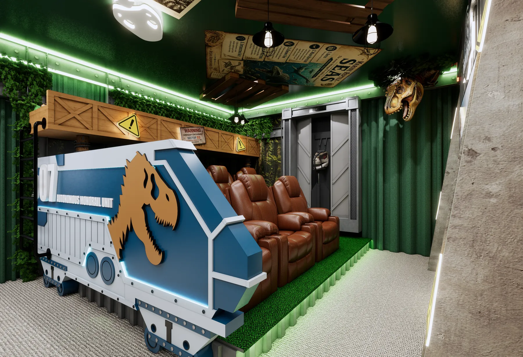Cinema no loft da Voyage UK, Orlando · imagem de projeto